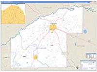 Jeff Davis, Ga Carrier Route Wall Map